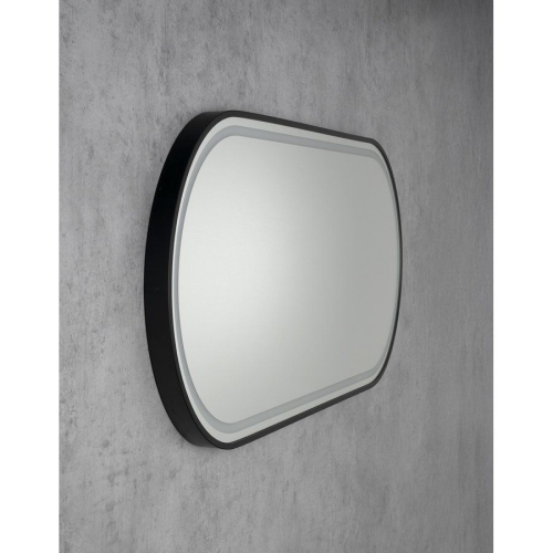 Sapho KA500 KAIRA lustro owalne z oświetleniem LED 120x50cm czarny mat
