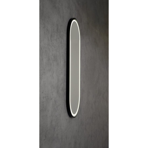 Sapho KA500 KAIRA lustro owalne z oświetleniem LED 120x50cm czarny mat