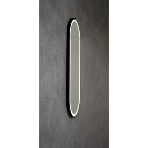 Sapho KA500 KAIRA lustro owalne z oświetleniem LED 120x50cm czarny mat