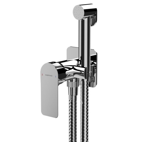 Sapho XA13 PAX bateria bidetowa podtynkowa ze słuchawką i wężem chrom