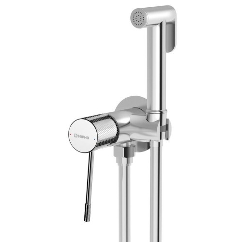 Sapho WD040 SOLARIS bateria bidetowa podtynkowa ze słuchawką bidetową i wężem okrągły chrom