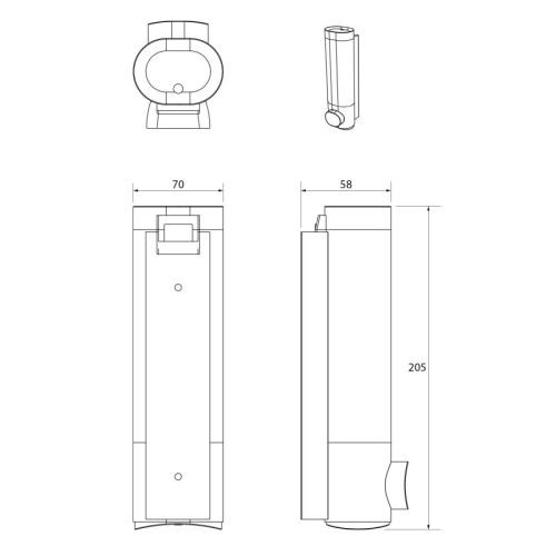 Aqualine 1318-44 OLMO dozownik mydła płynnego 250ml biały