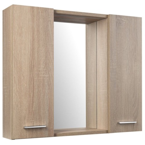 Aqualine 45029S ZOJA/KERAMIA FRESH STRIP szafka z lustrem i oświetleniem LED 70x60x14cm dąb platin