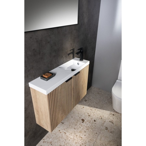 Sapho LT110-SET02 LATUS X szafka podumywalkowa 788x50x22cm dąb Mocca