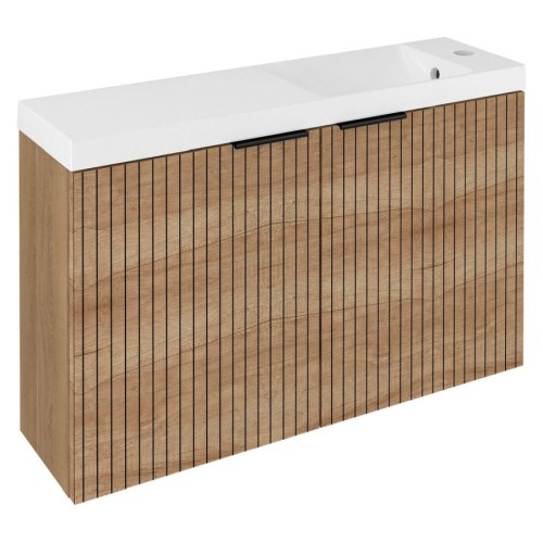 Sapho LT110-SET08 LATUS X STRIP szafka podumywalkowa 788x50x22cm dąb Alabama