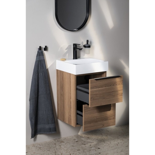 Sapho EM040-2525 EMONA szafka umywalkowa 394x55x39cm dąb cuneo