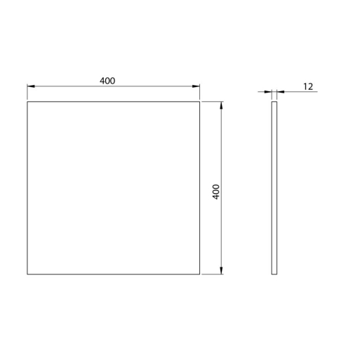 Sapho DTR40-0101 Blat Rockstone 40x12x40cm biały mat