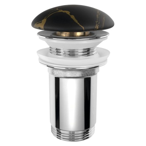 Sapho AR900PT Odpływ umywalkowy 5/4" click-clack korek ceramiczny 10-50mm portoro marmur