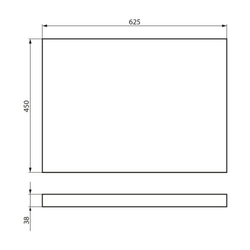 Aqualine VG765 VEGA blat umywalkowy 625x45cm dąb platin