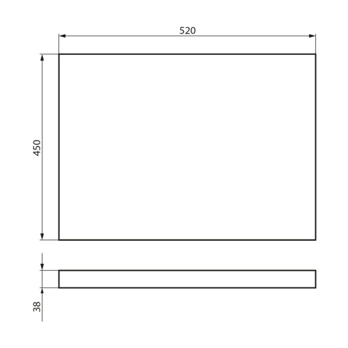 Aqualine VG755 VEGA blat umywalkowy 52x45cm dąb platin