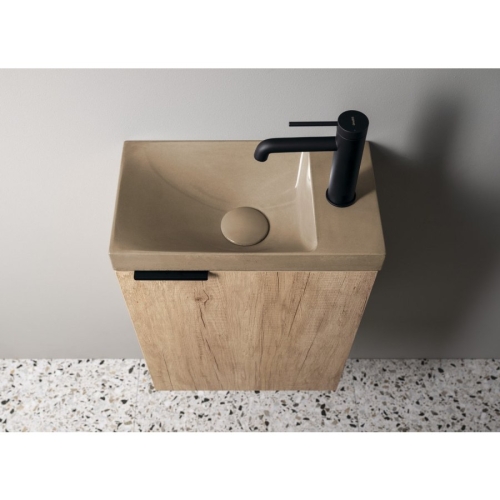 Sapho AS40014 AGOS umywalka betonowa 40x22cm lewa/prawa piaskowy półpołysk