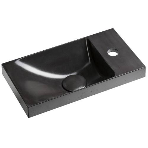 Sapho AS40016 AGOS umywalka betonowa 40x22cm lewa/prawa antracyt półpołysk