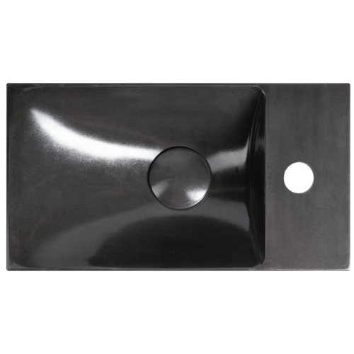 Sapho AS40016 AGOS umywalka betonowa 40x22cm lewa/prawa antracyt półpołysk