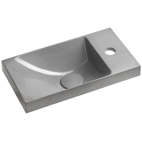 Sapho AS40017 AGOS umywalka betonowa 40x22cm lewa/prawa szary półpołysk
