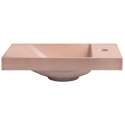 Sapho AS40021 AGOS umywalka betonowa 40x22cm lewa/prawa różowy połysk