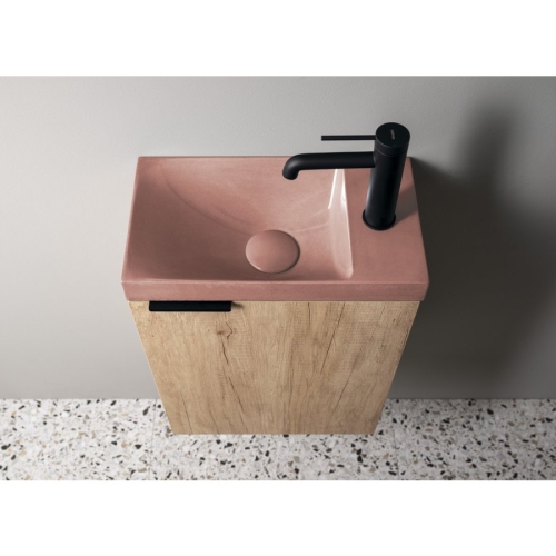 Sapho AS40021 AGOS umywalka betonowa 40x22cm lewa/prawa różowy połysk