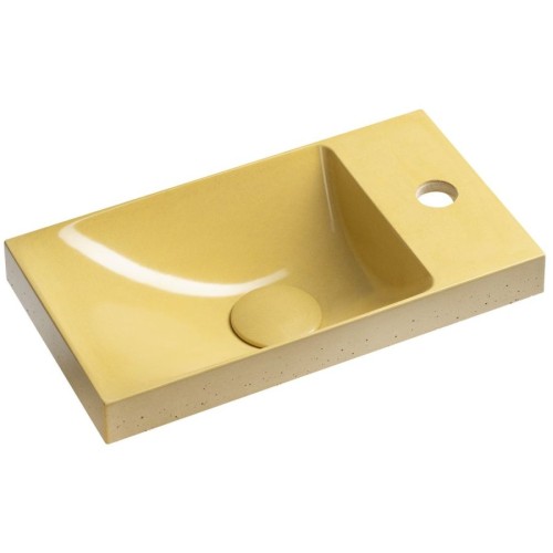 Sapho AS40022 AGOS umywalka betonowa 40x22cm lewa/prawa żółty półpołysk