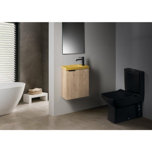 Sapho AS40022 AGOS umywalka betonowa 40x22cm lewa/prawa żółty półpołysk