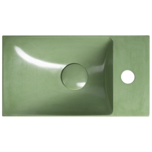 Sapho AS40023 AGOS umywalka betonowa 40x22cm lewa/prawa zielony półpołysk