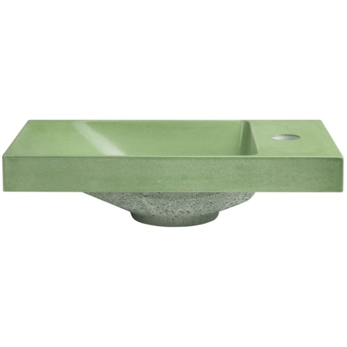 Sapho AS40023 AGOS umywalka betonowa 40x22cm lewa/prawa zielony półpołysk