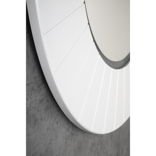 Sapho LR750-3131S LUMIRO STRIP okrągłe lustro z oświetleniem LED w ramie średnica 75cm biały mat