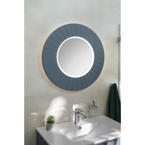 Sapho LR750-4242S LUMIRO STRIP okrągłe lustro z oświetleniem LED w ramie średnica 75cm siena