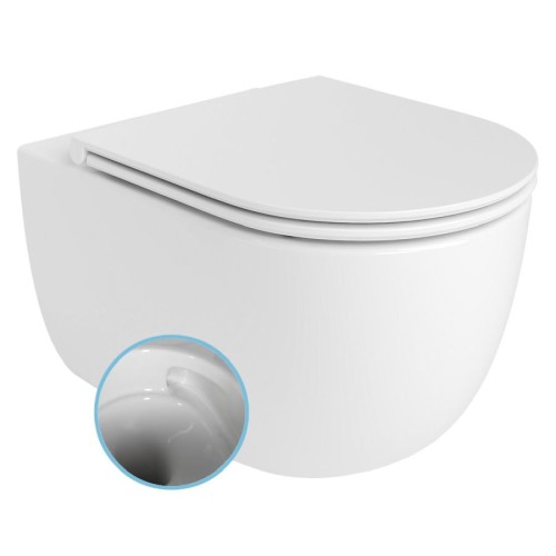 Bruckner 201.336.4 GLANZ wc misa wisząca Vortex Rimless 36x525cm biały