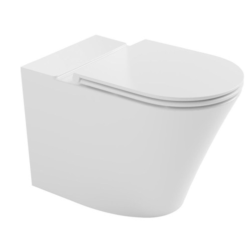 Bruckner 201.424.4 FEIN misa wisząca do kompaktu wc Rimless 61x36cm poziomy/pionowy odpływ biały