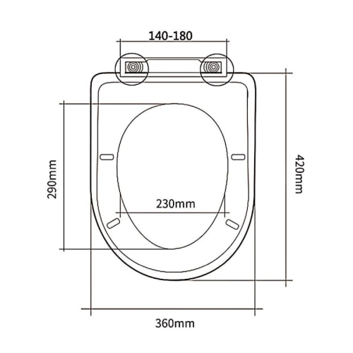 Aqualine PCS105 VITO deska wc Soft Close Easy Take biały