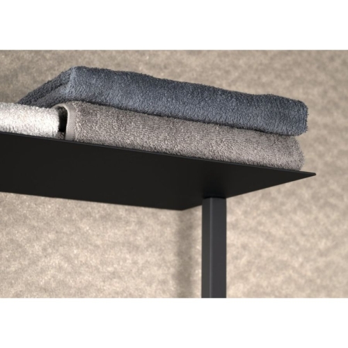 Sapho SKA701 SKA ścienny wieszak na ręczniki z półką 454x1184x252mm czarny mat