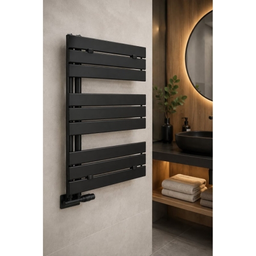 Aqualine LLM508B MYTHOS grzejnik łazienkowy 500x830mm czarny mat