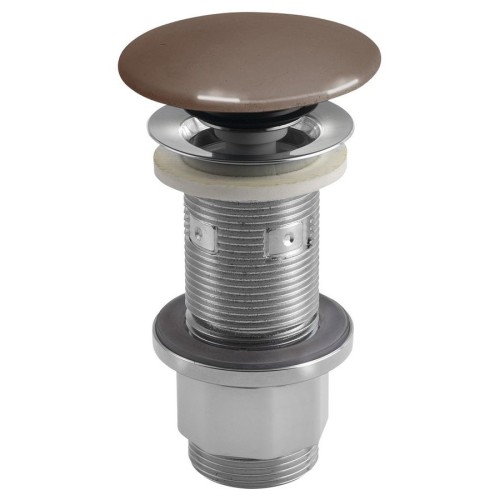 Sapho AS915 Korek umywalkowy 5/4'' klik-klak betonowy grzybek 10-80mm ciemnobrązowy półpołysk