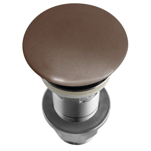 Sapho AS915 Korek umywalkowy 5/4'' klik-klak betonowy grzybek 10-80mm ciemnobrązowy półpołysk
