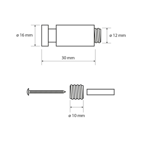 Sapho XR212PG X-ROUND COPPER haczyk 30mm miedź mat