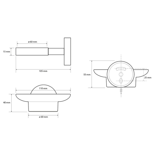 Sapho XR803PG X-ROUND COPPER mydelniczka szkło mleczne miedź mat