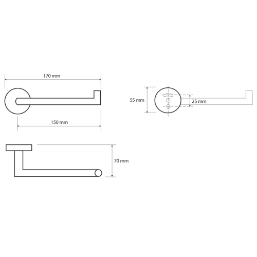 Sapho XR703PG X-ROUND COPPER wieszak na papier toaletowy miedź mat