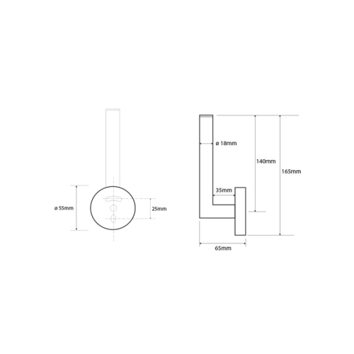 Sapho XR701PG X-ROUND COPPER wieszak na papier toaletowy miedź mat
