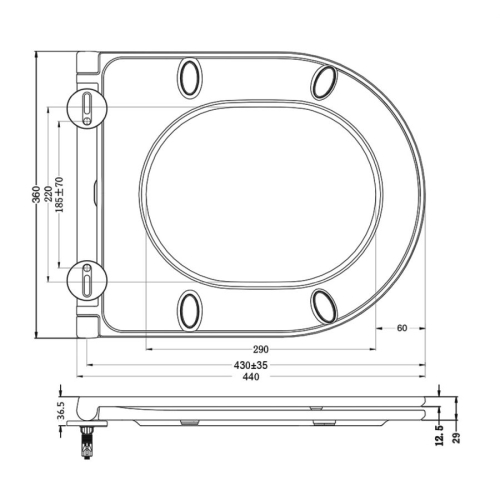 Sapho PCS1013 PACO deska wc SLIM Soft Close Easy Take biały