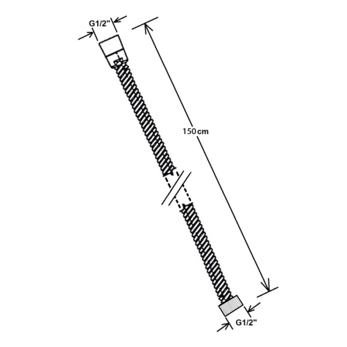 Sapho FLE1019 POWERFLEX wąż prysznicowy plastikowy 150cm złoto mat