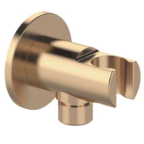 Sapho 1205-0919 Uchwyt prysznicowy okrągły stały z odpływem złoto mat