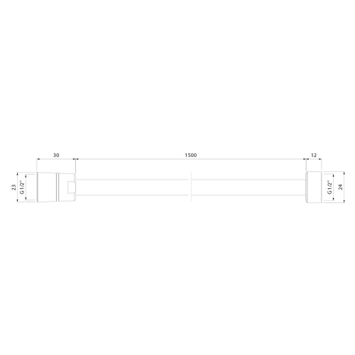 Sapho FLEX150GO POWERFLEX wąż prysznicowy plastikowy 150cm złoto mat