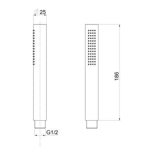 Sapho DO21G Słuchawka prysznicowa 186mm złoto mat