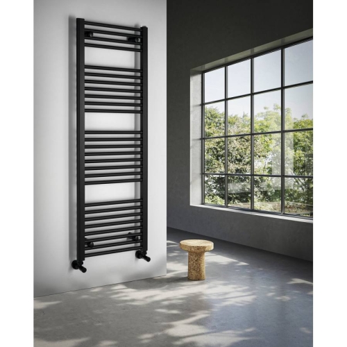 Aqualine ILR34B DIRECT grzejnik z bocznym przyłączem 450x1320mm czarny mat