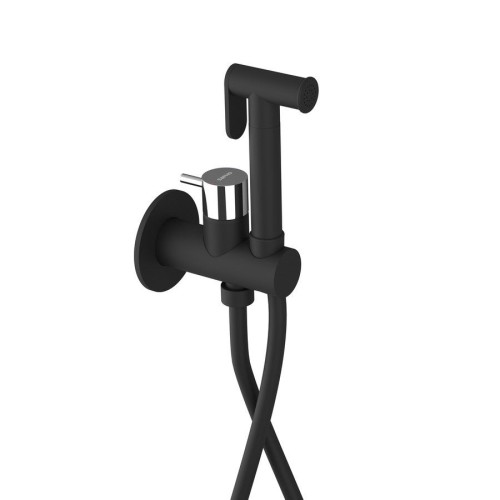 Sapho UT013BC ULTRAMIX bateria podtynkowa do bidetu z prysznicem Stop okrągły czarny mat/chrom