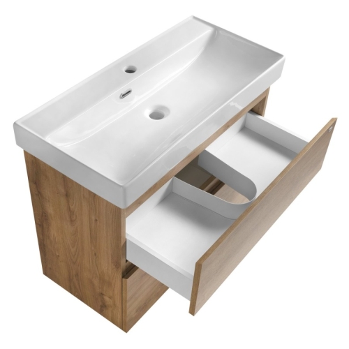 Aqualine AI388 ALTAIR szafka umywalkowa 76x60x37cm dąb emporio