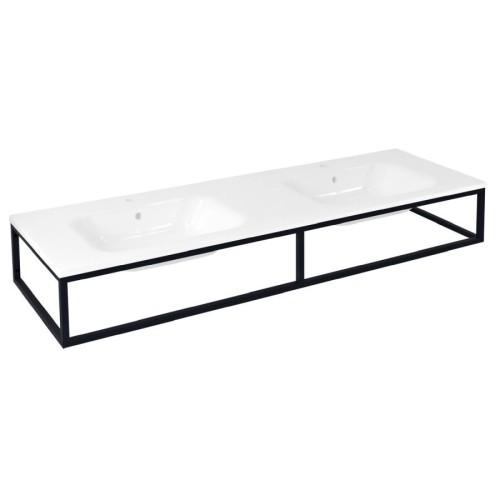 Sapho SKA860 SKA konsola pod umywalkę/blat 160x22x51cm czarny mat