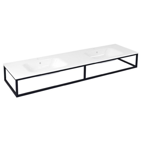 Sapho SKA880 SKA konsola pod umywalkę/blat 180x22x51cm czarny mat