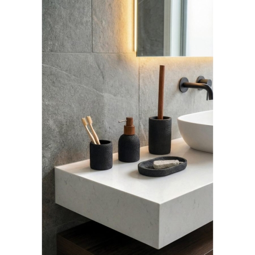 Sapho 8572 CRAFT szczotka wc do postawienia acacia/czarny