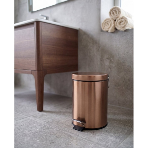 Sapho XJ011PG X-ROUND COPPER kosz na śmieci 3l miedź mat