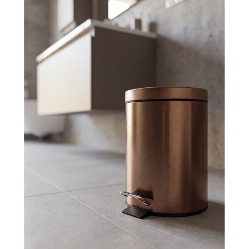 Sapho XJ011PG X-ROUND COPPER kosz na śmieci 3l miedź mat